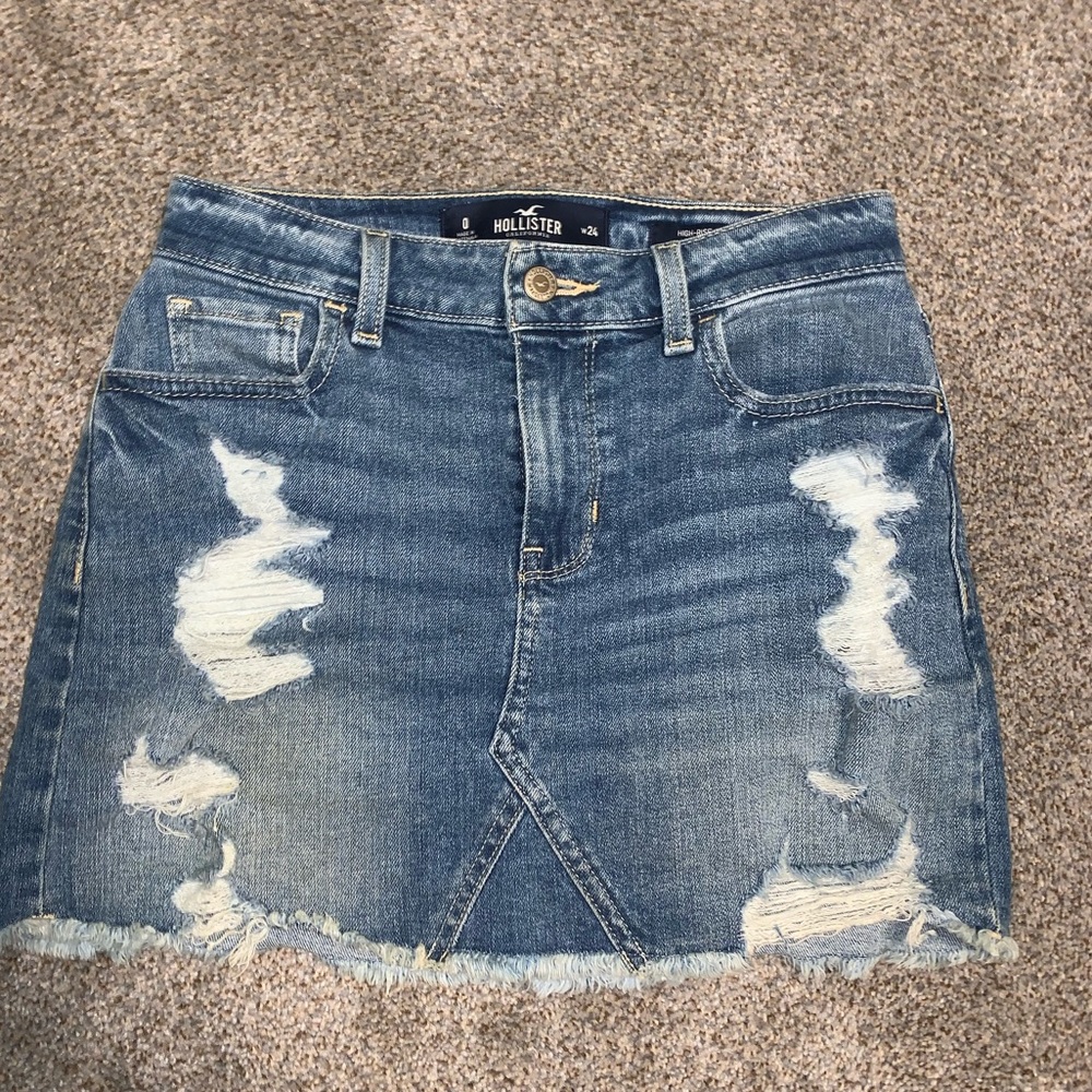 HOLLISTER high rise jean skirt